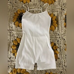 SHEIN White Ribbed Romper